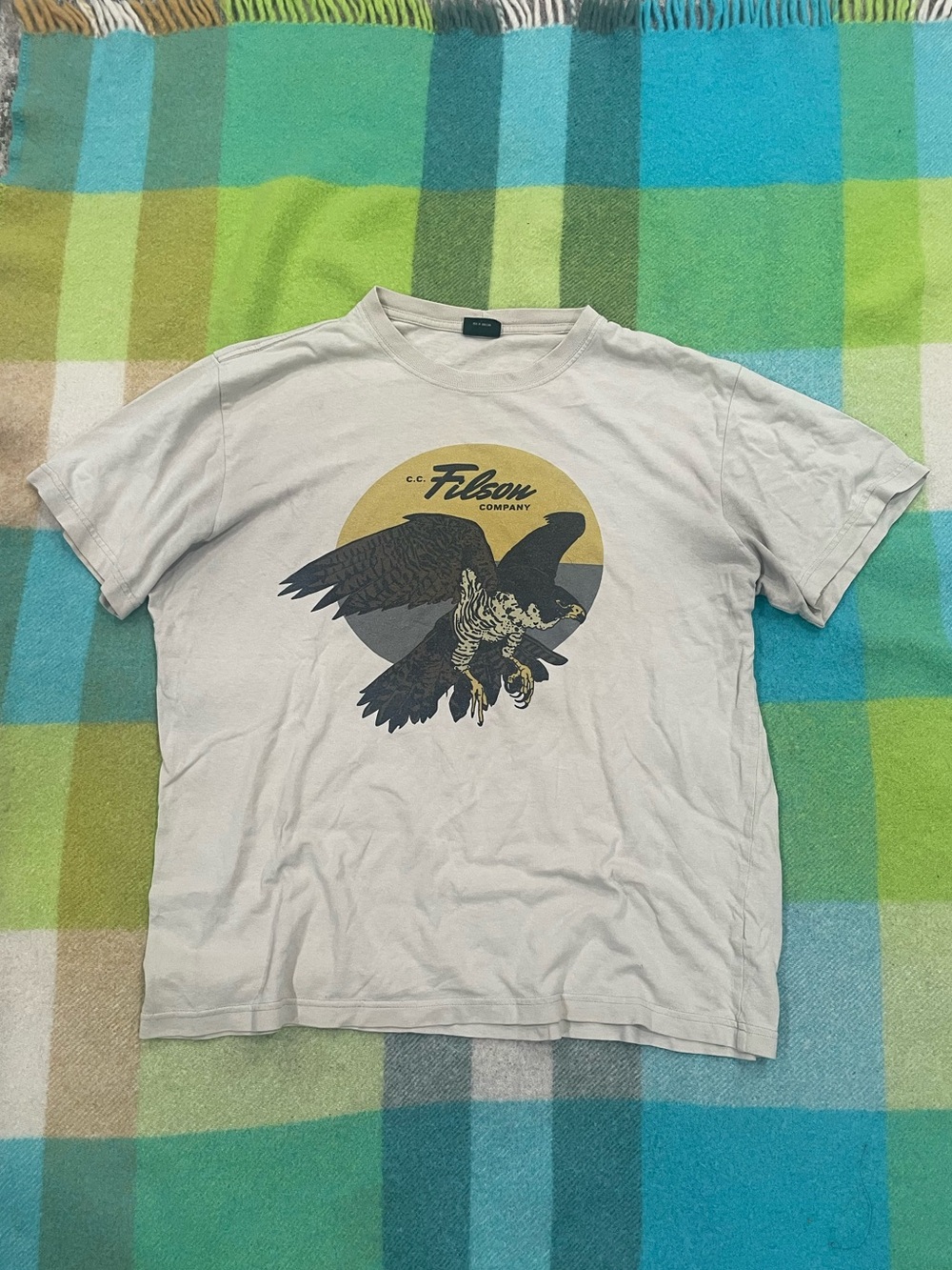 C.C Filson beige flying eagle tee